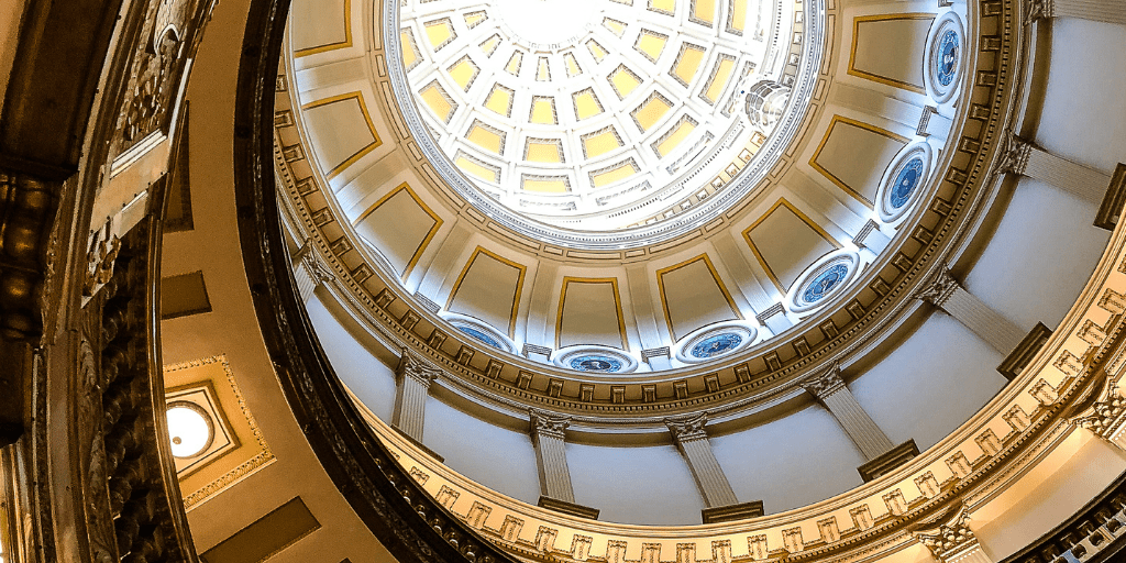 Inside of the Colorado state capitol dome