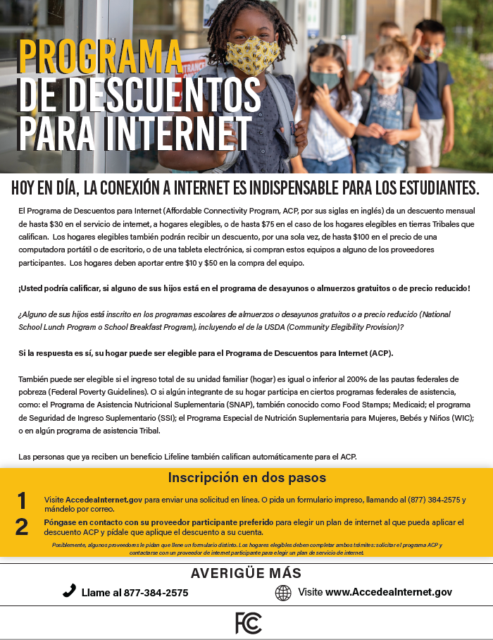Photo of Flyer for Affordable Connectivity Program